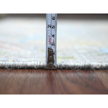 Load image into Gallery viewer, 4&#39;x10&#39;2&quot; Medium Gray, Afghan Peshawar with Birds of Paradise Design, Hand Knotted, Soft Wool, Vegetable Dyes, Wide Runner, Oriental Rug FWR539874
