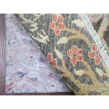 Load image into Gallery viewer, 6&#39;x6&#39; Dim Gray, Afghan Peshawar, Tree of Life, Birds of Paradise Design, Hand Knotted, Vegetable Dyes, 100% Wool, Round, Oriental Rug FWR539892