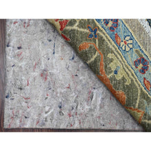 Load image into Gallery viewer, 10&#39;x10&#39; Cloud Gray, Peshawar With Ziegler Mahal Design, Hand Knotted, High Mountain Wool, Densely Woven, Round, Oriental Rug FWR539904