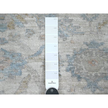 Load image into Gallery viewer, 5&#39;9&quot;x5&#39;9&quot; Cascading White, Washed Out Peshawar with Heriz All Over Design, Densely Woven, High Mountain Wool, Hand Knotted, Round, Oriental Rug FWR539976