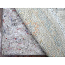 Load image into Gallery viewer, 5&#39;9&quot;x5&#39;9&quot; Cascading White, Washed Out Peshawar With Heriz All Over Design, High Mountain Wool, Densely Woven, Hand Knotted, Round, Oriental Rug FWR539994