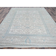 Load image into Gallery viewer, 8&#39;x9&#39;8&quot; Alabaster White, Afghan Oushak with All Over Vines Design, Supple Collection, Soft and Lush Pile, Velvety Wool, Densely Woven, Hand Knotted, Oriental Rug 99 FWR5394