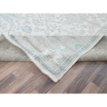 Load image into Gallery viewer, 8&#39;x9&#39;8&quot; Alabaster White, Afghan Oushak with All Over Vines Design, Supple Collection, Soft and Lush Pile, Velvety Wool, Densely Woven, Hand Knotted, Oriental Rug 99 FWR5394