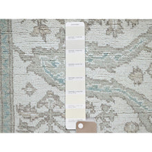Load image into Gallery viewer, 8&#39;x9&#39;8&quot; Alabaster White, Afghan Oushak with All Over Vines Design, Supple Collection, Soft and Lush Pile, Velvety Wool, Densely Woven, Hand Knotted, Oriental Rug 99 FWR5394