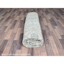 Load image into Gallery viewer, 8&#39;x9&#39;8&quot; Alabaster White, Afghan Oushak with All Over Vines Design, Supple Collection, Soft and Lush Pile, Velvety Wool, Densely Woven, Hand Knotted, Oriental Rug 99 FWR5394