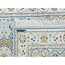 Load image into Gallery viewer, 2&#39;9&quot;x8&#39;4&quot; Beau Blue, 250 Kpsi, Extra Soft Wool, Hand Knotted, Nain With Center Medallion Flower Design, Runner Oriental Rug FWR540180