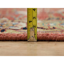Load image into Gallery viewer, 2&#39;6&quot;x20&#39; Barn Red, Soft Pile, Antiqued Fine Heriz Re-Creation, Hand Knotted, 100% Wool, Dense Weave, XL Runner Oriental Rug FWR540558