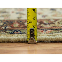 Load image into Gallery viewer, 2&#39;8&quot;x6&#39;1&quot; Egg Shell Beige, Hand Knotted Antiqued Fine Heriz Re-Creation, Natural Dyes, Densely Woven, Soft Pile, Natural Wool, Runner Oriental Rug FWR540570