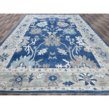 Load image into Gallery viewer, 10&#39;4&quot;x13&#39;6&quot; Bayern Blue, Afghan Oushak with All Over Leaf Design, Supple Collection, Soft and Lush Pile, 100% Wool, Densely Woven, Hand Knotted, Oriental Rug 00 FWR5400