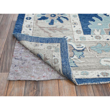 Load image into Gallery viewer, 10&#39;4&quot;x13&#39;6&quot; Bayern Blue, Afghan Oushak with All Over Leaf Design, Supple Collection, Soft and Lush Pile, 100% Wool, Densely Woven, Hand Knotted, Oriental Rug 00 FWR5400
