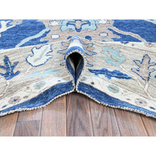 Load image into Gallery viewer, 10&#39;4&quot;x13&#39;6&quot; Bayern Blue, Afghan Oushak with All Over Leaf Design, Supple Collection, Soft and Lush Pile, 100% Wool, Densely Woven, Hand Knotted, Oriental Rug 00 FWR5400
