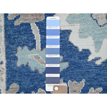 Load image into Gallery viewer, 10&#39;4&quot;x13&#39;6&quot; Bayern Blue, Afghan Oushak with All Over Leaf Design, Supple Collection, Soft and Lush Pile, 100% Wool, Densely Woven, Hand Knotted, Oriental Rug 00 FWR5400