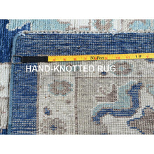 Load image into Gallery viewer, 10&#39;4&quot;x13&#39;6&quot; Bayern Blue, Afghan Oushak with All Over Leaf Design, Supple Collection, Soft and Lush Pile, 100% Wool, Densely Woven, Hand Knotted, Oriental Rug 00 FWR5400