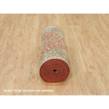 Load image into Gallery viewer, 2&#39;7&quot;x18&#39; Rufous Red, Hand Knotted, Natural Wool, Dense Weave, Soft and Plush Pile, Antiqued Tabriz Haji Jalili Design, XL Runner Oriental Rug FWR540642