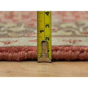 2'8"x16' Turkey Red, Plush Pile, Antiqued Tabriz Haji Jalili Design, Hand Knotted, 100% Wool, Natural Dyes, Dense Weave, XL Runner Oriental Rug FWR540672