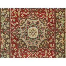 Load image into Gallery viewer, 2&#39;6&quot;x10&#39;1&quot; Upsdell Red, Natural Dyes, Dense Weave, Hand Knotted, Antiqued Tabriz Haji Jalili Design, Organic Wool, Soft And Lush Pile, Runner Oriental Rug FWR540678