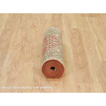 Load image into Gallery viewer, 2&#39;6&quot;x10&#39;1&quot; Upsdell Red, Natural Dyes, Dense Weave, Hand Knotted, Antiqued Tabriz Haji Jalili Design, Organic Wool, Soft And Lush Pile, Runner Oriental Rug FWR540678