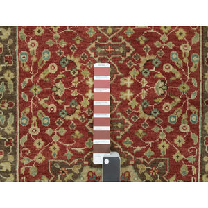 2'7"x22' Cherry Red, Antiqued Tabriz Haji Jalili Design, Fine Weave, Natural Dyes, All Wool, Plush Pile, Hand Knotted, XL Runner Oriental Rug FWR540696