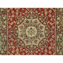 Load image into Gallery viewer, 2&#39;7&quot;x22&#39; Cherry Red, Antiqued Tabriz Haji Jalili Design, Fine Weave, Natural Dyes, All Wool, Plush Pile, Hand Knotted, XL Runner Oriental Rug FWR540696