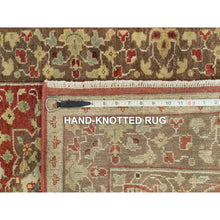 Load image into Gallery viewer, 2&#39;7&quot;x22&#39; Cherry Red, Antiqued Tabriz Haji Jalili Design, Fine Weave, Natural Dyes, All Wool, Plush Pile, Hand Knotted, XL Runner Oriental Rug FWR540696