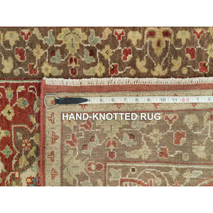2'7"x22' Cherry Red, Antiqued Tabriz Haji Jalili Design, Fine Weave, Natural Dyes, All Wool, Plush Pile, Hand Knotted, XL Runner Oriental Rug FWR540696