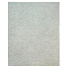 Load image into Gallery viewer, 12&#39;x14&#39;10&quot; Platinum Gray, Plain and Simple 100% Wool Hand Woven, Cord Collection, Flat Weave with High and Low Pile, Oversized Oriental Rug FWR540720
