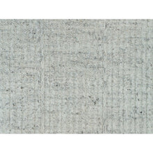 Load image into Gallery viewer, 12&#39;x14&#39;10&quot; Platinum Gray, Plain and Simple 100% Wool Hand Woven, Cord Collection, Flat Weave with High and Low Pile, Oversized Oriental Rug FWR540720