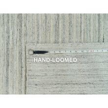 Load image into Gallery viewer, 9&#39;x11&#39;10&quot; Photon White, Modern Design, Thick and Plush, Plain, Undyed 100% Wool, Hand Loomed, Oriental Rug FWR540732