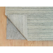 Load image into Gallery viewer, 10&#39;1&quot;x14&#39; Old Wood White, Hand Loomed, Plain Modern Design, Undyed Pure Wool, Thick and Plush, Oriental Rug FWR540750