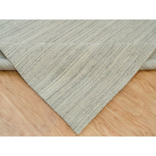 Load image into Gallery viewer, 10&#39;1&quot;x14&#39; Old Wood White, Hand Loomed, Plain Modern Design, Undyed Pure Wool, Thick and Plush, Oriental Rug FWR540750