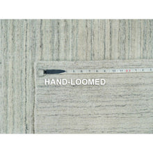 Load image into Gallery viewer, 10&#39;1&quot;x14&#39; Old Wood White, Hand Loomed, Plain Modern Design, Undyed Pure Wool, Thick and Plush, Oriental Rug FWR540750