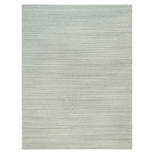 Load image into Gallery viewer, 9&#39;1&quot;x12&#39; Alabaster White, Plain, Hand Loomed, Undyed 100% Wool, Modern Design, Thick and Plush Oriental Rug FWR540756