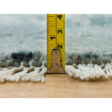 Load image into Gallery viewer, 6&#39;x6&#39; Sapphire Blue, Broken Persian Tabriz Erased Design, Round Hand Knotted Wool And Silk, Oriental Rug FWR540792