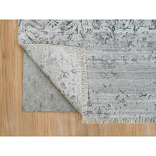 Load image into Gallery viewer, 8&#39;9&quot;x11&#39;10&quot; Porcelain White, Tone On Tone, Damask Design, Hand Knotted Wool And Plant Based Silk, Oriental Rug FWR540798