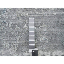 Load image into Gallery viewer, 8&#39;9&quot;x11&#39;10&quot; Porcelain White, Tone On Tone, Damask Design, Hand Knotted Wool And Plant Based Silk, Oriental Rug FWR540798