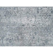 Load image into Gallery viewer, 8&#39;9&quot;x11&#39;10&quot; Porcelain White, Tone On Tone, Damask Design, Hand Knotted Wool And Plant Based Silk, Oriental Rug FWR540798