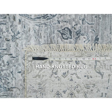 Load image into Gallery viewer, 8&#39;9&quot;x11&#39;10&quot; Porcelain White, Tone On Tone, Damask Design, Hand Knotted Wool And Plant Based Silk, Oriental Rug FWR540798