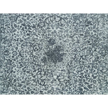Load image into Gallery viewer, 10&#39;x10&#39; Misty And Nevada Gray, Square Wool And Silk, Broken Persian Design, Hand Knotted Oriental Rug FWR540804