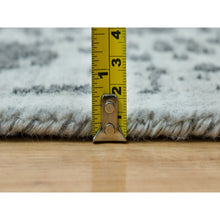 Load image into Gallery viewer, 10&#39;x10&#39; Misty And Nevada Gray, Square Wool And Silk, Broken Persian Design, Hand Knotted Oriental Rug FWR540804