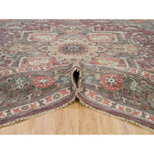 Load image into Gallery viewer, 14&#39;x14&#39; Mahogany Red, Vegetable Dyes, Natural Wool, Heriz Revival, Thick and Plush Soft Pile, Hand Knotted,Square Oriental Rug FWR540816