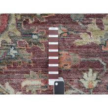 Load image into Gallery viewer, 14&#39;x14&#39; Mahogany Red, Vegetable Dyes, Natural Wool, Heriz Revival, Thick And Plush Soft Pile, Hand Knotted,square Oriental Rug FWR540816