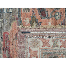 Load image into Gallery viewer, 14&#39;x14&#39; Mahogany Red, Vegetable Dyes, Natural Wool, Heriz Revival, Thick and Plush Soft Pile, Hand Knotted,Square Oriental Rug FWR540816