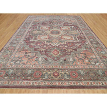 Load image into Gallery viewer, 13&#39;10&quot;x17&#39;9&quot; Popstar Red, Heriz Thick And Plush Revival, Vegetable Dyes, Pure Wool, Oversized Hand Knotted Oriental Rug FWR540822