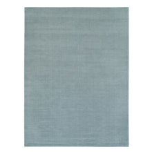 Load image into Gallery viewer, 9&#39;x11&#39;10&quot; Templeton Gray, Loom Knotted Plain Wool and Plant Based Silk, Thick and Plush Soft Pile, Oriental Rug FWR540924