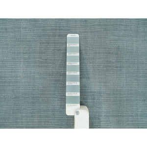 9'x11'10" Templeton Gray, Loom Knotted Plain Wool and Plant Based Silk, Thick and Plush Soft Pile, Oriental Rug FWR540924
