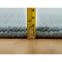 Load image into Gallery viewer, 9&#39;x11&#39;10&quot; Templeton Gray, Loom Knotted Plain Wool and Plant Based Silk, Thick and Plush Soft Pile, Oriental Rug FWR540924