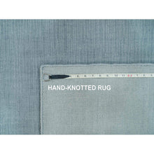 Load image into Gallery viewer, 9&#39;x11&#39;10&quot; Templeton Gray, Loom Knotted Plain Wool and Plant Based Silk, Thick and Plush Soft Pile, Oriental Rug FWR540924