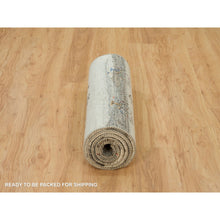 Load image into Gallery viewer, 2&#39;7&quot;x8&#39; Linen White, Lori Buft Gabbeh With Small Animal Figurines, Modern Striae Design, Thick And Plush Soft Pile, 100% Wool, Hand Knotted, Runner Oriental Rug FWR540930