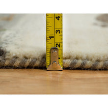 Load image into Gallery viewer, 2&#39;7&quot;x8&#39; Linen White, Lori Buft Gabbeh With Small Animal Figurines, Modern Striae Design, Thick And Plush Soft Pile, 100% Wool, Hand Knotted, Runner Oriental Rug FWR540930