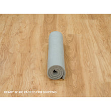 Load image into Gallery viewer, 2&#39;x3&#39;1&quot; Stormcloud Gray, Thick and Plush Plain Loom Knotted, Wool and Plant Based Silk, Mat Oriental Rug FWR541050